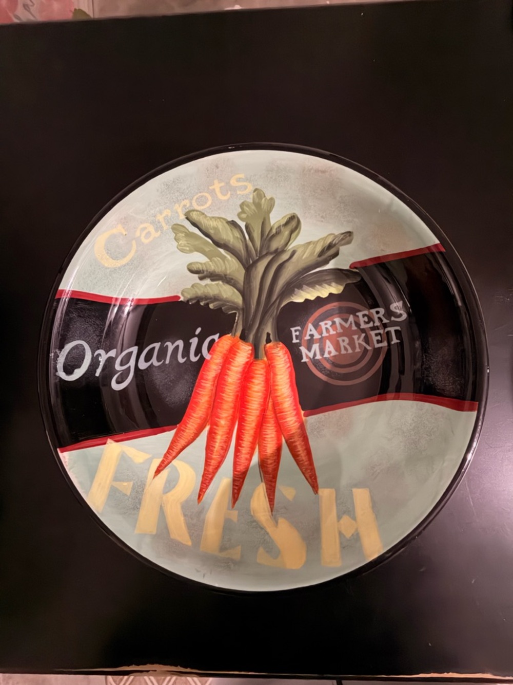 Certified International Orange Carrot Farm-to-Table Decorative Plate